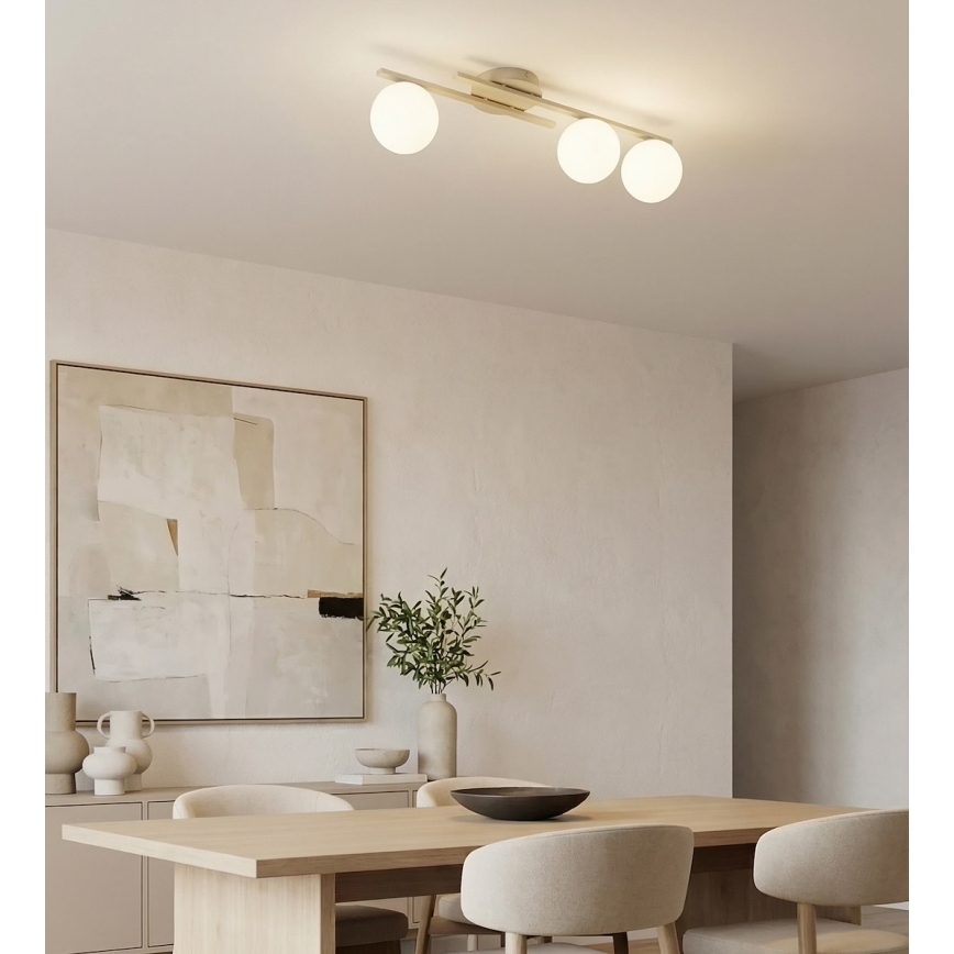 Griestu lampa KAIRO 3xE14/10W/230V bēša