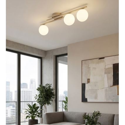 Griestu lampa KAIRO 3xE14/10W/230V bēša