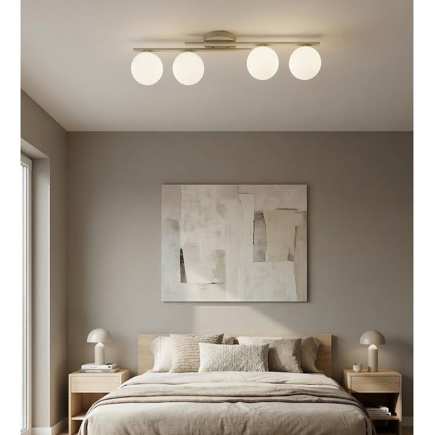 Griestu lampa KAIRO 4xE14/10W/230V bēša