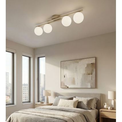 Griestu lampa KAIRO 4xE14/10W/230V bēša