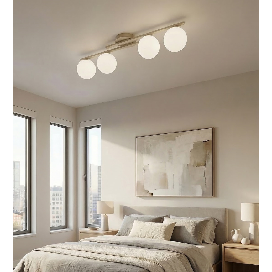 Griestu lampa KAIRO 4xE14/10W/230V bēša