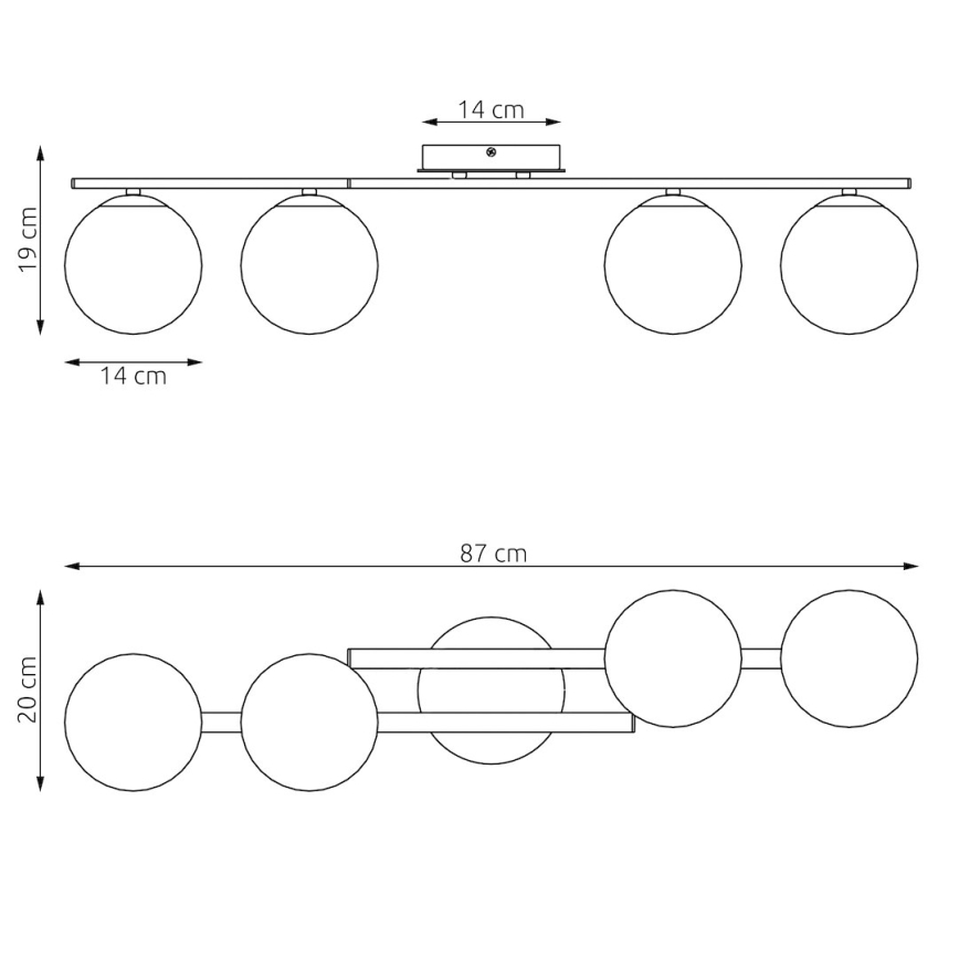 Griestu lampa KAIRO 4xE14/10W/230V bēša