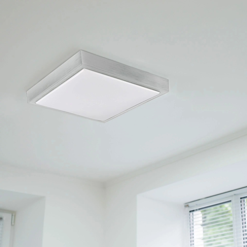 Griestu lampa KAZIMIERZ 2xE27/20W/230V 29,5x29,5 cm sudraba