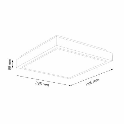 Griestu lampa KAZIMIERZ 2xE27/20W/230V 29,5x29,5 cm sudraba