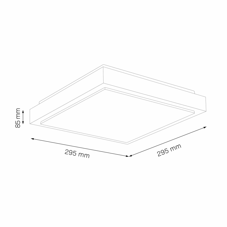 Griestu lampa KAZIMIERZ 2xE27/20W/230V 29,5x29,5 cm sudraba