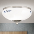 Griestu lampa LANDHAUS 1xE27/60W/230V d. 21 cm matēts hroms/balta