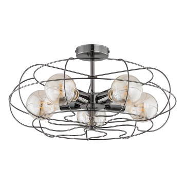 Griestu lampa LOTOS 5xE27/15W/230V antracīta