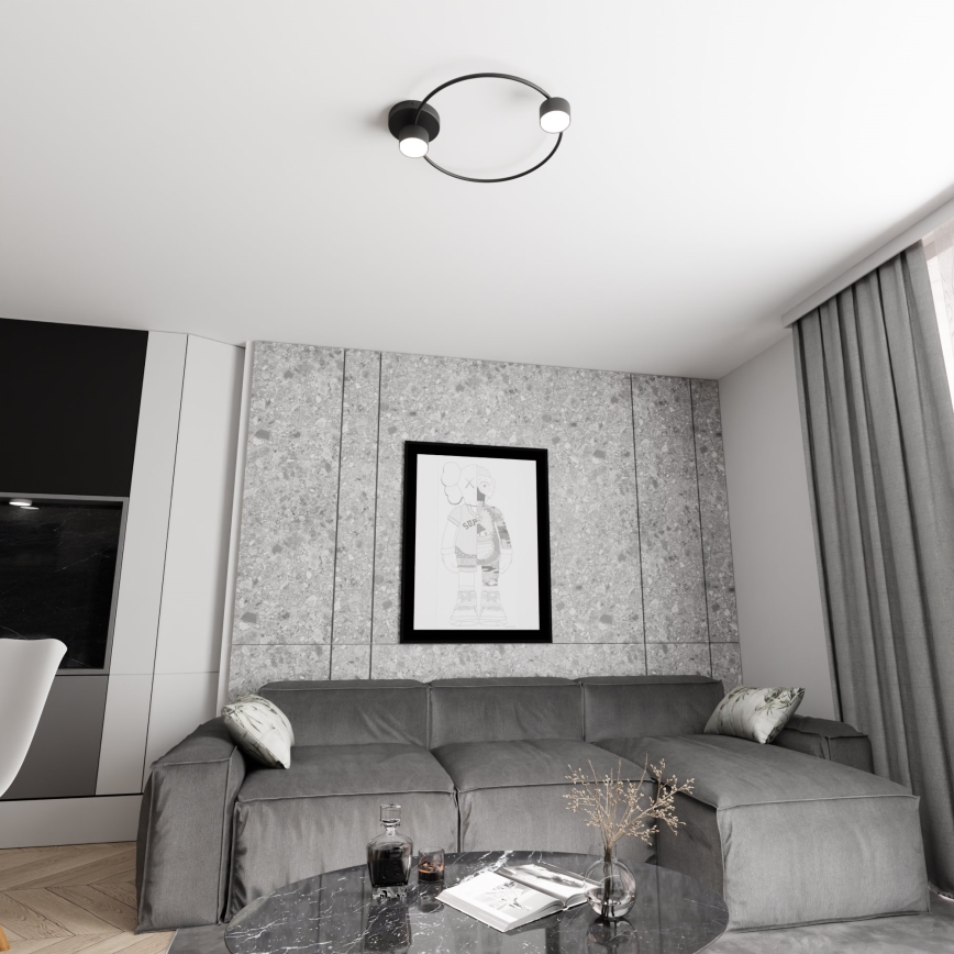 Griestu lampa LUCIO 2xGX53/12W/230V melna