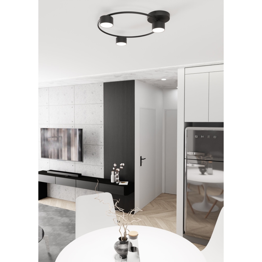 Griestu lampa LUCIO 3xGX53/12W/230V melna