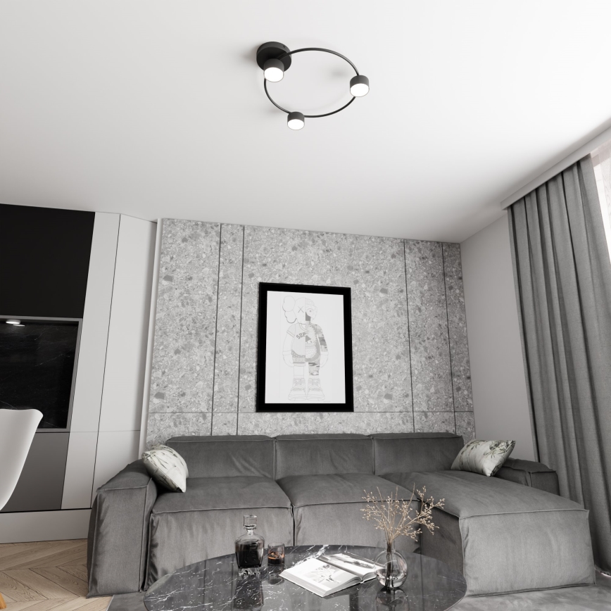 Griestu lampa LUCIO 3xGX53/12W/230V melna