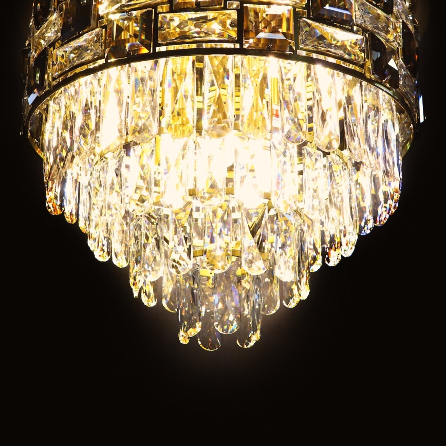 Griestu lampa LUXURIA 9xE14/40W/230V d. 48 cm zelta