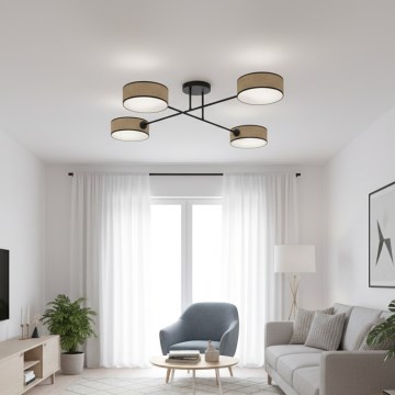 Griestu lampa MAGA 4xE14/10W/230V bēša