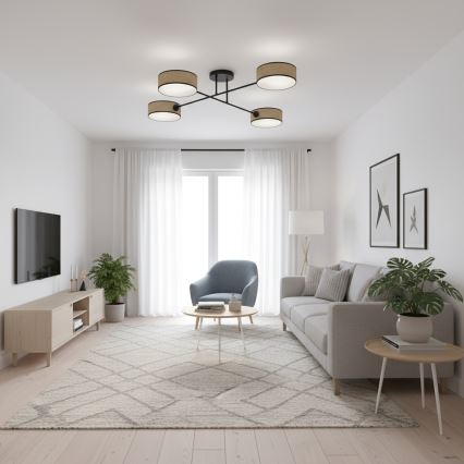 Griestu lampa MAGA 4xE14/10W/230V bēša