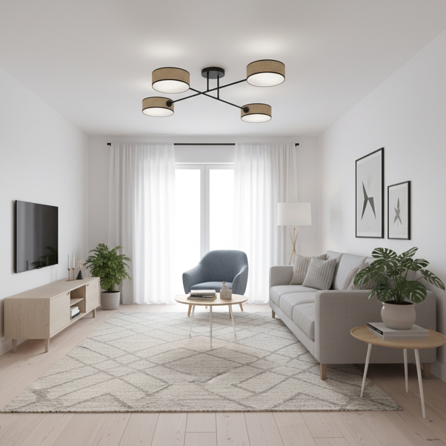 Griestu lampa MAGA 4xE14/10W/230V bēša