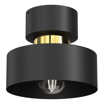 Griestu lampa MARTI 1xE27/15W/230V melna/zelta