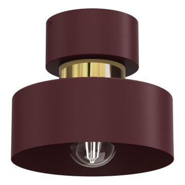 Griestu lampa MARTI 1xE27/15W/230V, Ø 20,5 cm, burgundijas sarkana/zeltaina