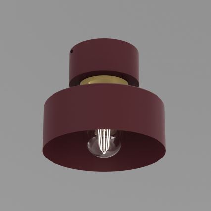 Griestu lampa MARTI 1xE27/15W/230V, Ø 20,5 cm, burgundijas sarkana/zeltaina