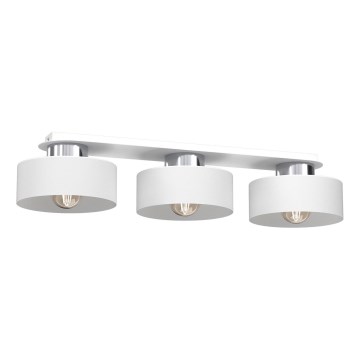 Griestu lampa MARTI 3xE27/15W/230V balta/hroms