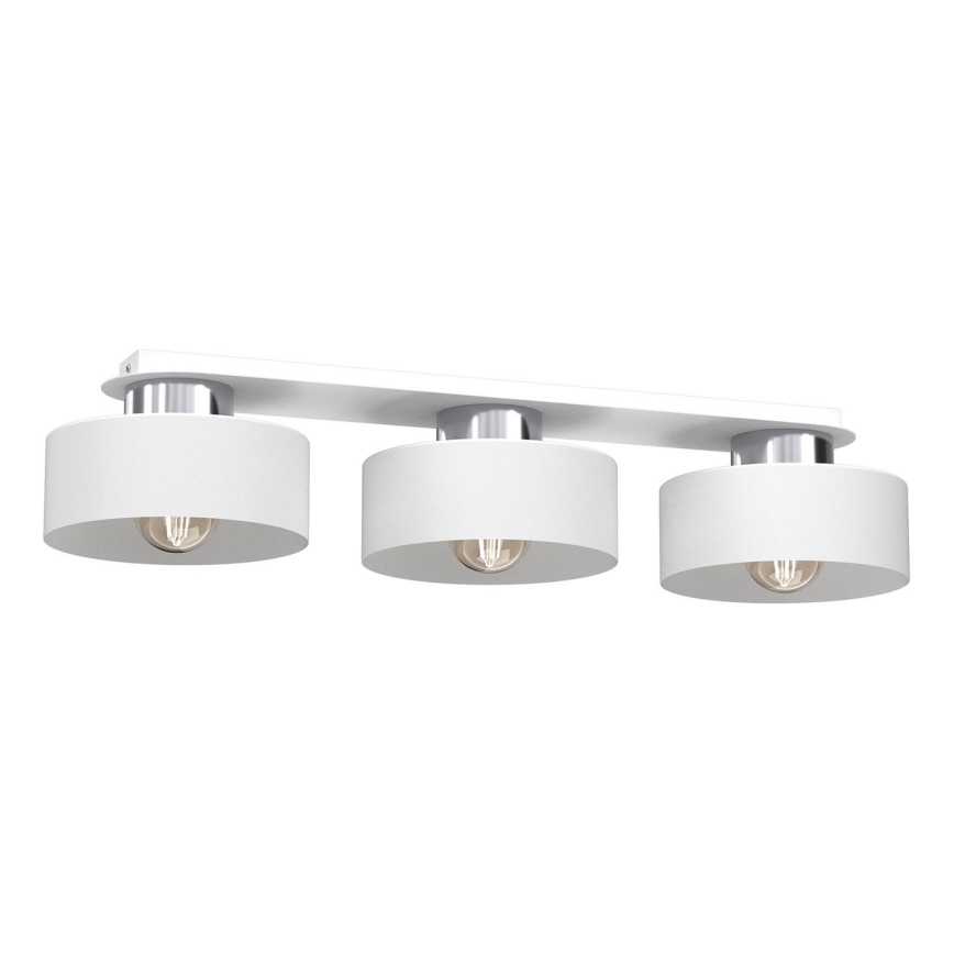 Griestu lampa MARTI 3xE27/15W/230V balta/hroms