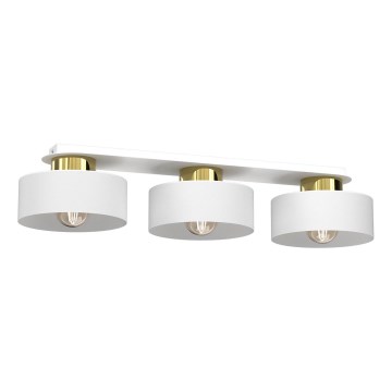 Griestu lampa MARTI 3xE27/15W/230V balta/zelta