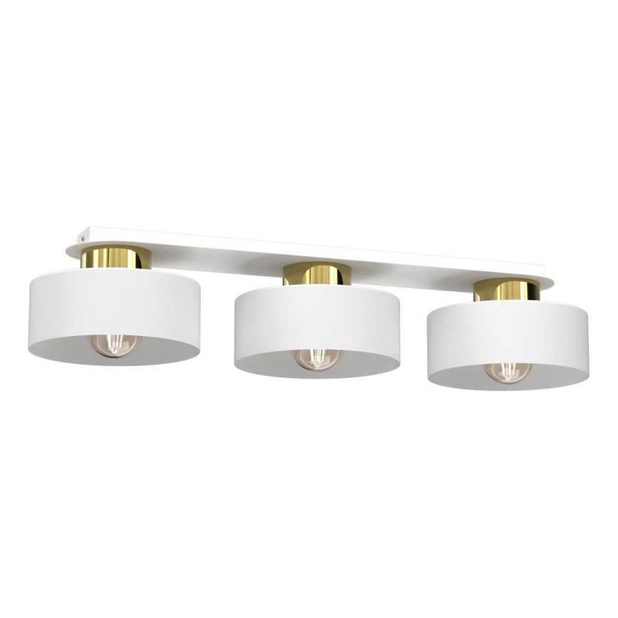 Griestu lampa MARTI 3xE27/15W/230V balta/zelta