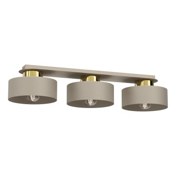 Griestu lampa MARTI 3xE27/15W/230V bēša/zelta