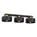 Griestu lampa MARTI 3xE27/15W/230V melna/zelta