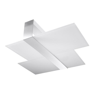 Griestu lampa MASSIMO 2xE27/60W/230V balta/spīdīgi hromēts