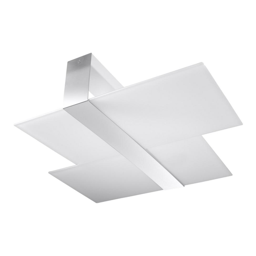 Griestu lampa MASSIMO 2xE27/60W/230V balta/spīdīgi hromēts