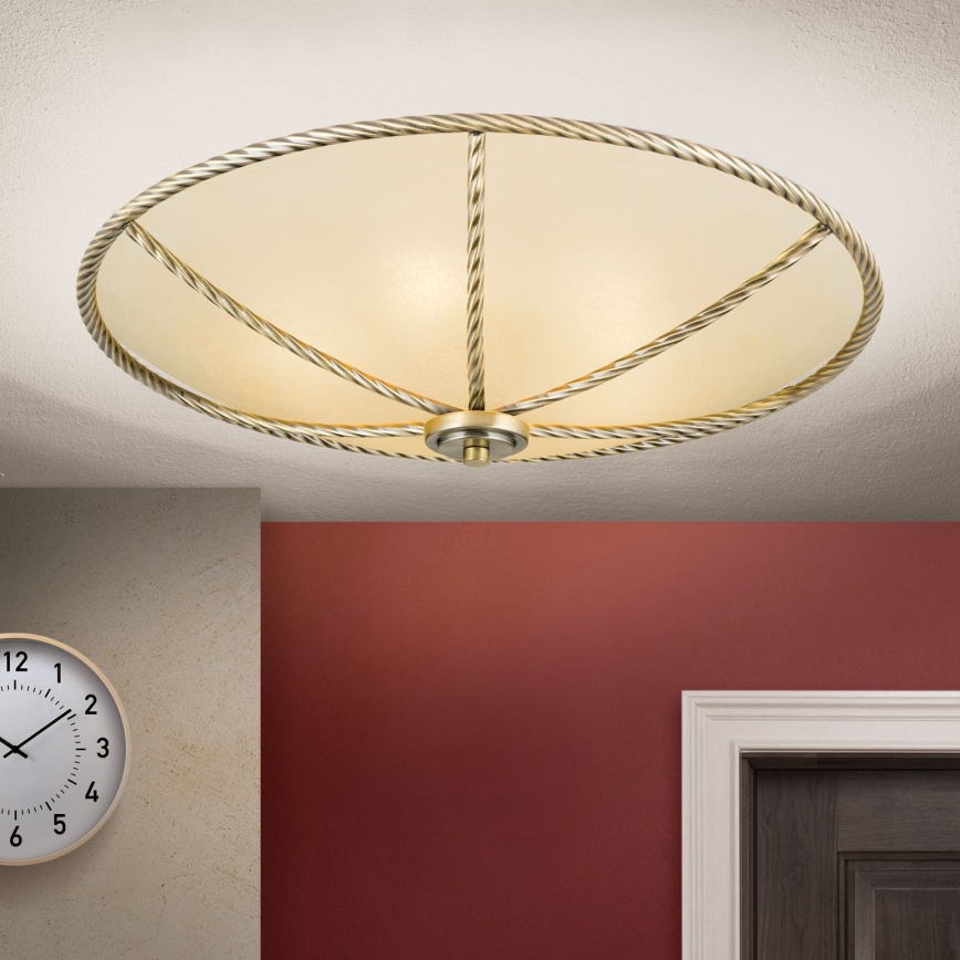 Griestu lampa MAURO 5xE27/60W/230V d. 56 cm bronza