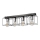Griestu lampa MIKA 4xE27/60W/230V 61 cm melna/spīdīgi hromēts