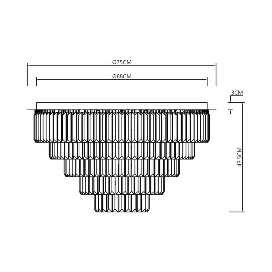 Griestu lampa MILANO 12xE14/40W/230V zelta