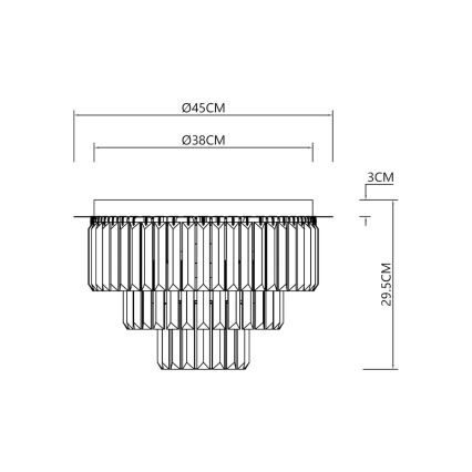 Griestu lampa MILANO 6xE14/40W/230V zelta