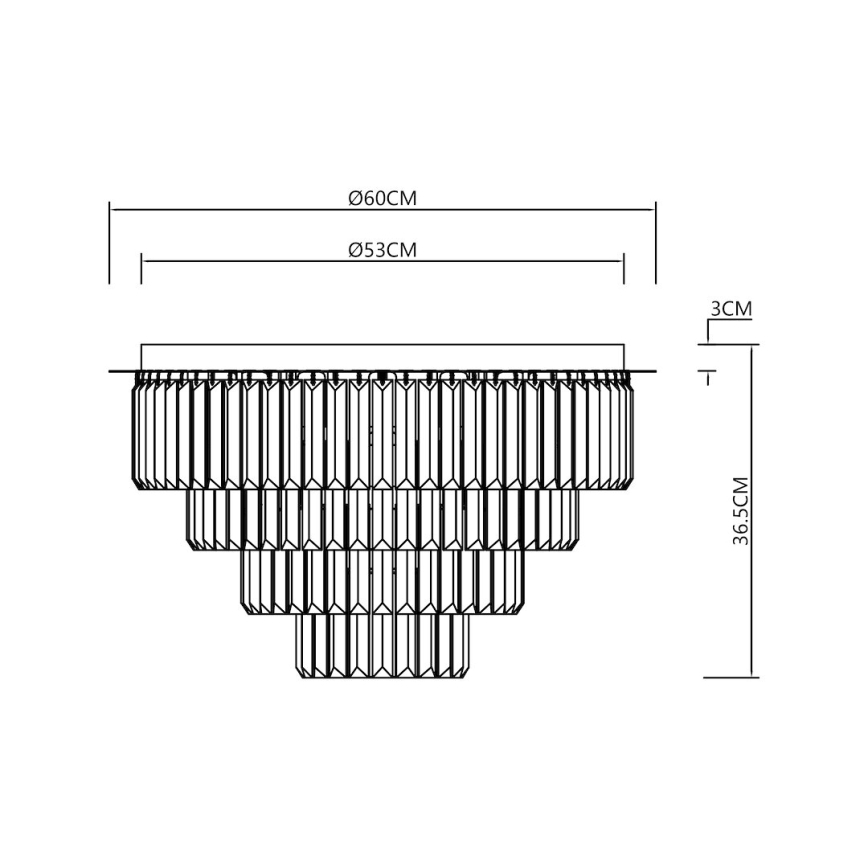 Griestu lampa MILANO 9xE14/40W/230V zelta