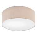 Griestu lampa MONTE 1xE27/60W/230V, diametrs 35 cm, brūna