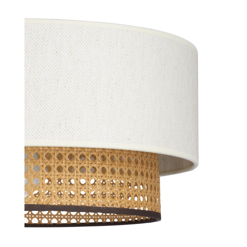 Griestu lampa NATIA 1xE27/60W/230V Ø 45 cm, balta/brūna