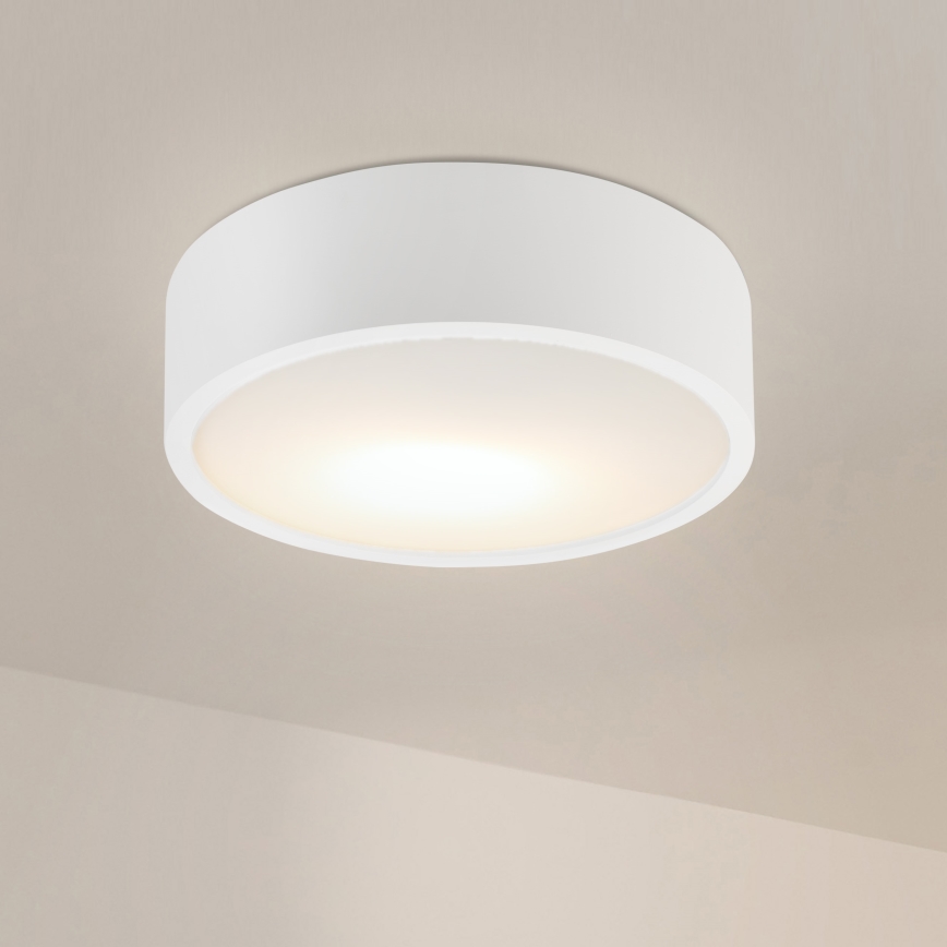 Griestu lampa NATURAL 1xE27/15W/230V Ø 27,5 cm priede/balta