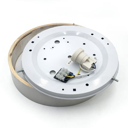 Griestu lampa NATURAL 1xE27/15W/230V Ø 27,5 cm priede/balta