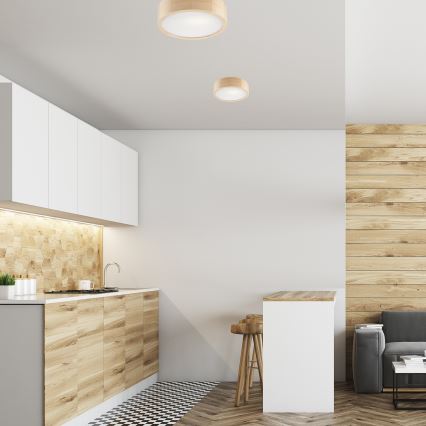 Griestu lampa NATURAL 1xE27/60W/230V, Ø 27,5 cm, priede