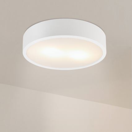 Griestu lampa NATURAL 3xE27/15W/230V diam. 37,5 cm priede/balta