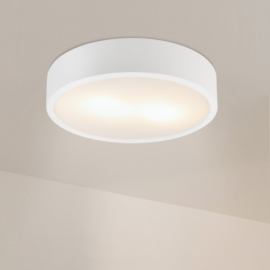 Griestu lampa NATURAL 3xE27/15W/230V diam. 37,5 cm priede/balta