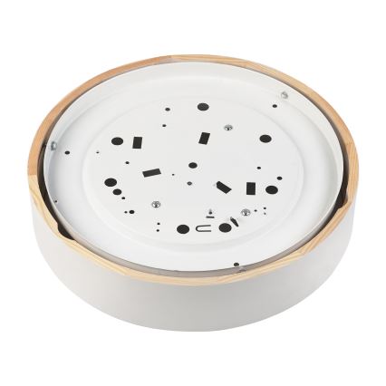 Griestu lampa NATURAL 3xE27/15W/230V diam. 37,5 cm priede/balta