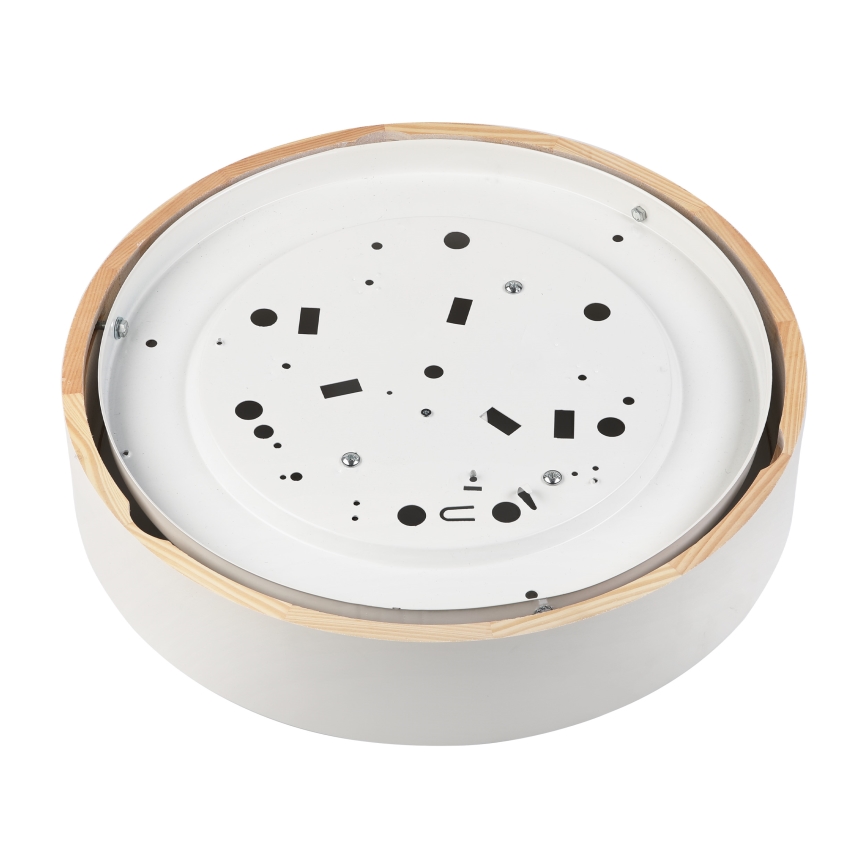 Griestu lampa NATURAL 3xE27/15W/230V diam. 37,5 cm priede/balta