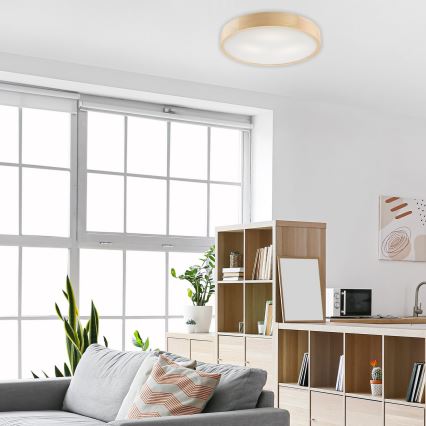 Griestu lampa NATURAL 3xE27/60W/230V ø 47 cm priede