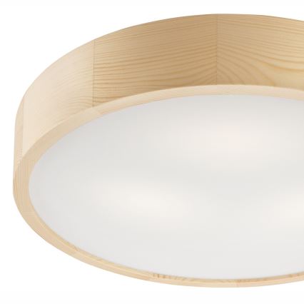 Griestu lampa NATURAL 3xE27/60W/230V ø 47 cm priede