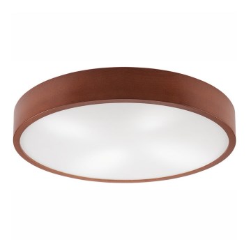 Griestu lampa NATURAL 4xE27/60W/230V ø 57,5 cm priede/brūna