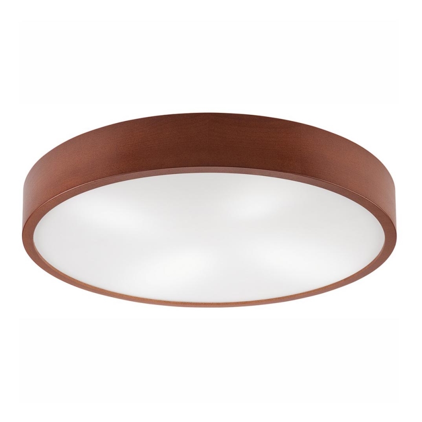 Griestu lampa NATURAL 4xE27/60W/230V ø 57,5 cm priede/brūna