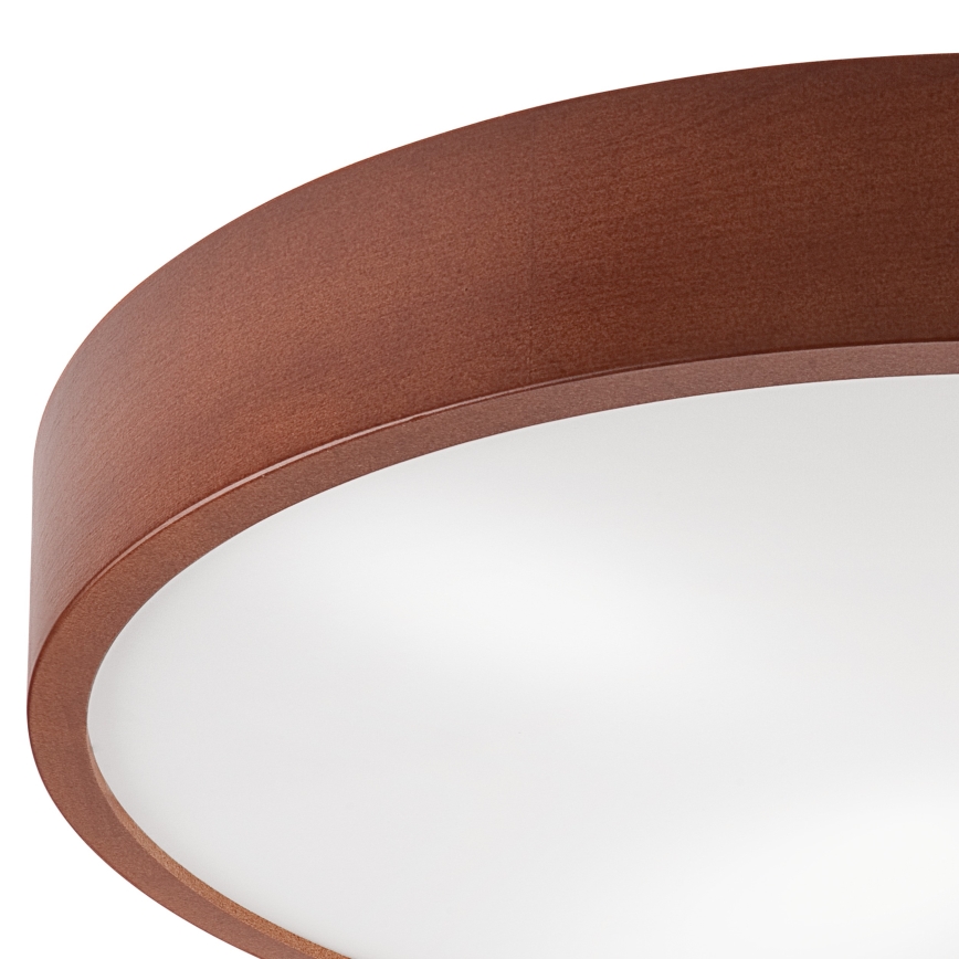 Griestu lampa NATURAL 4xE27/60W/230V ø 57,5 cm priede/brūna