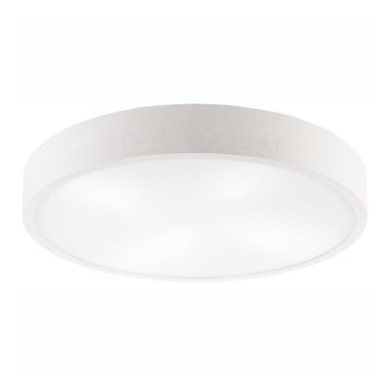 Griestu lampa NATURAL 4xE27/60W/230V ø 57 cm balta/priede