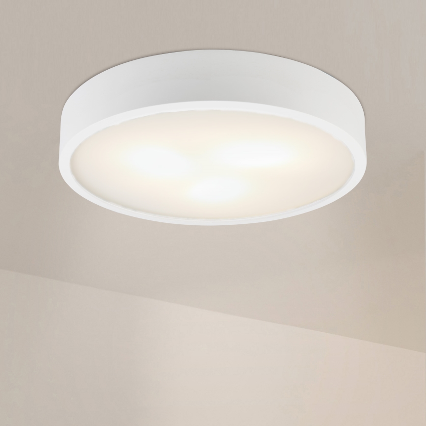 Griestu lampa NATURAL 5xE27/15W/230V Ø 47,5 cm priede/balta